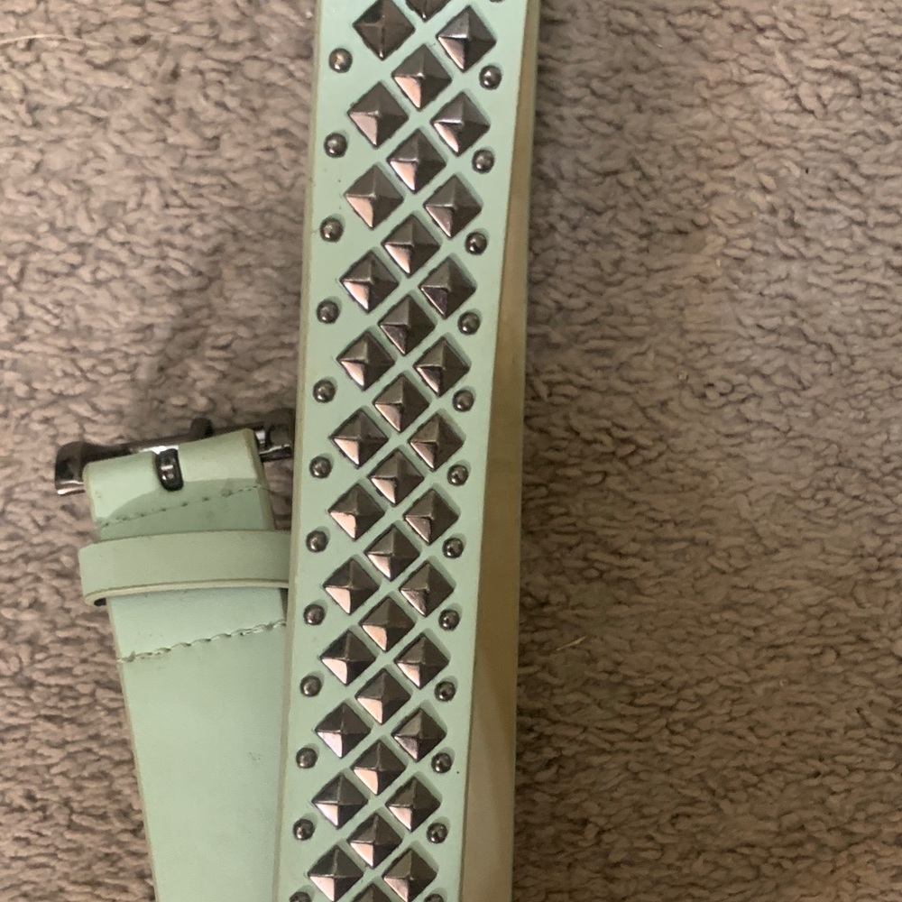 Studded Mint Green Belt